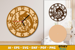 Wooden Sea Animals Wall Clock Lasercut Product Image 3