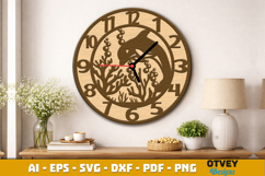 Wooden Sea Animals Wall Clock Lasercut Product Image 4