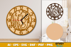 Wooden Sea Animals Wall Clock Lasercut Product Image 3