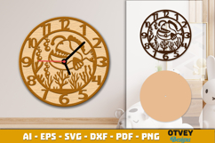 Wooden Sea Animals Wall Clock Lasercut Product Image 4