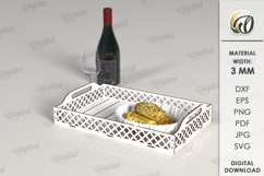 Serving Tray Laser Cut Design. Wooden Tray SVG Product Image 1
