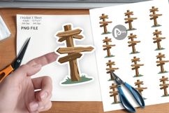 Wooden Sign Sticker Product Image 1