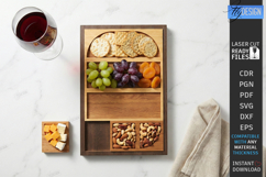 Snack Serving Tray Laser Cut Bundle | Modern Kitchenware SVG Product Image 2