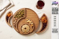 Wooden Snack Serving Tray Laser Cut | Modular Serving Board Product Image 1
