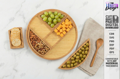 Wooden Snack Serving Tray Laser Cut | Modular Serving Board Product Image 1