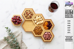 Wooden Snack Serving Tray Laser Cut | Modular Serving Board Product Image 1