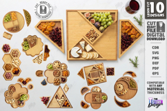 Snack Serving Trays Laser Cut Bundle | Modular Serving Board Product Image 1