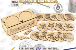 Wooden Spirograph Kit Laser Cut Bundle, Kids Spirograph SVG Product Image 3