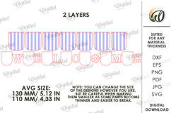 3D Spring Banner Laser Cut. Wall Decor SVG Product Image 2