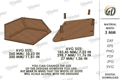 3D Stack Serving Tray Laser Cut. Snack Serving Tray SVG Product Image 2