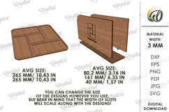 3D Stack Serving Tray Laser Cut. Snack Serving Tray SVG Product Image 2