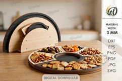 3D Stack Serving Trays Bundle Laser Cut. Snack Tray SVG Product Image 4