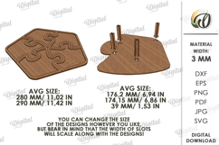 3D Stack Serving Tray Laser Cut. Snack Serving Tray SVG Product Image 2
