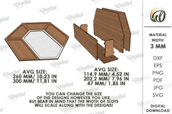 3D Stack Serving Tray Laser Cut. Snack Serving Tray SVG Product Image 2