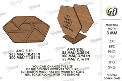 3D Stack Serving Tray Laser Cut. Snack Serving Tray SVG Product Image 2