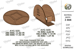 3D Stack Serving Tray Laser Cut. Snack Serving Tray SVG Product Image 2
