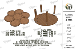 3D Stack Serving Tray Laser Cut. Snack Serving Tray SVG Product Image 2