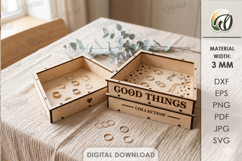 3D Stackable Box Laser Cut. Jewelry Organizer SVG Product Image 1