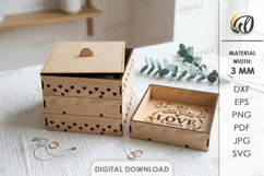 3D Stackable Box Laser Cut. Jewelry Organizer SVG Product Image 1
