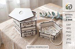 3D Stackable Box Laser Cut. Jewelry Organizer SVG Product Image 1
