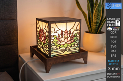 Stained Glass Floor Lamp Laser Cut Bundle | 3D Wood Lantern Product Image 14