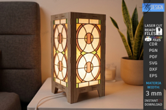 Stained Glass Floor Lamp Laser Cut Bundle | 3D Wood Lantern Product Image 16