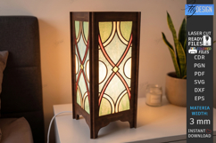 Stained Glass Floor Lamp Laser Cut | 3D Night Light | CNC Product Image 1