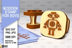 Wooden Stamper for Boys Laser Cut. Stampers SVG Design Product Image 1
