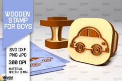 Wooden Stamper for Boys Laser Cut. Stampers SVG Design Product Image 1