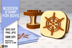 Wooden Stamper for Boys Laser Cut. Stampers SVG Design Product Image 1