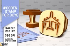 Wooden Stamper for Boys Laser Cut. Stampers SVG Design Product Image 1