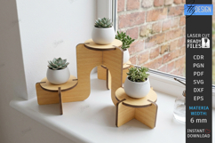 Succulent Plant Stand Laser Cut | Flower Pot Holders | CNC Product Image 1