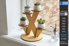 Succulent Plant Stand Laser Cut | Flower Pot Holders | CNC Product Image 1