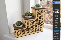 Succulent Plant Stands Laser Cut Bundle | Flower Pot Holders Product Image 2