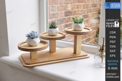 Succulent Plant Stand Laser Cut | Flower Pot Holders | CNC Product Image 1