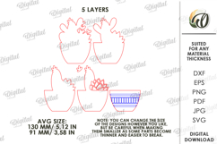3D Succulent Stands Bundle Laser Cut. Home Stand Decor SVG Product Image 3