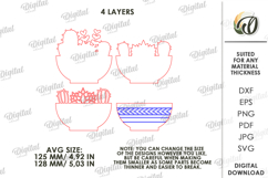 3D Succulent Stand Laser Cut. Home Stand Decor SVG Product Image 2