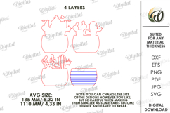 3D Succulent Stand Laser Cut. Home Stand Decor SVG Product Image 2