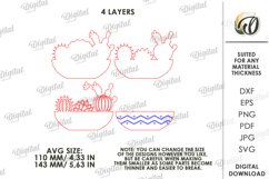 3D Succulent Stand Laser Cut. Home Stand Decor SVG Product Image 2