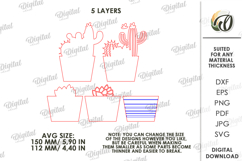 3D Succulent Stand Laser Cut. Home Stand Decor SVG Product Image 2