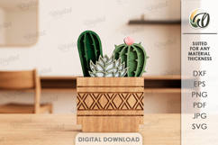 3D Succulent Stand Laser Cut. Home Stand Decor SVG Product Image 1