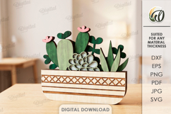 3D Succulent Stand Laser Cut. Home Stand Decor SVG Product Image 1