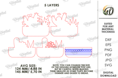 3D Succulent Stand Laser Cut. Home Stand Decor SVG Product Image 2