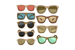 wooden sunglasses set cartoon Product Image 1