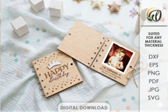 3D Surprise Card Laser Cut. Birthday Party Invitation SVG Product Image 1