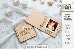 3D Surprise Card Laser Cut. Birthday Party Invitation SVG Product Image 1
