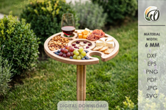 Portable Outdoor Table Laser Cut. Picnic Snack Table SVG Product Image 1