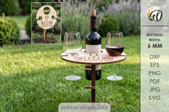 Portable Outdoor Table Laser Cut. Outdoor Wine Table SVG Product Image 1