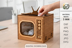 Tabletop Trash Bins Bundle Laser Cut. Garbage Box SVG Product Image 13