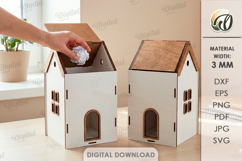 Tabletop Trash Bins Bundle Laser Cut. Garbage Box SVG Product Image 4